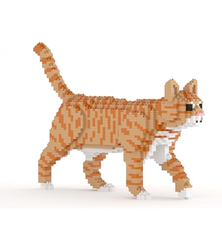 Amazon.com: JEKCA Orange Tabby Cat Mini 01S | Mini Cat Plastic